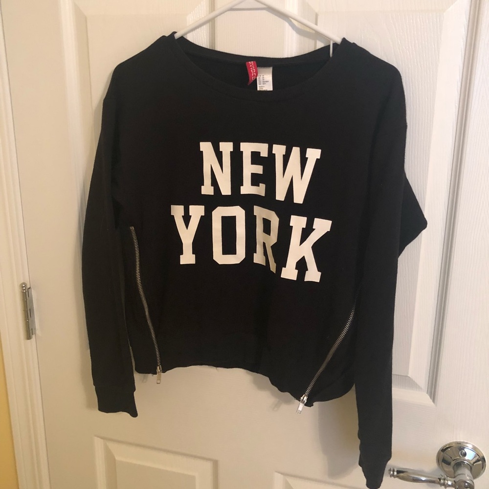 H&M New York crop crewneck